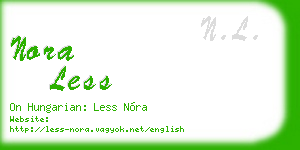 nora less business card