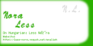 nora less business card